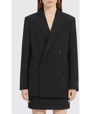 MM6 by Maison Margiela Double-Breasted Blazer - Black