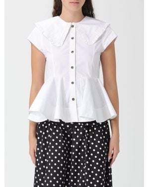 Ganni Stretch Organic Cotton Shirt - White