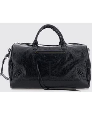 Balenciaga Bolsa De Viaje Le City De Piel De Cordero Con Tachuelas - Negro