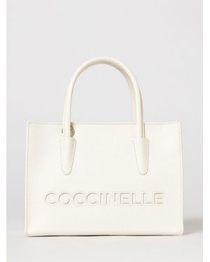 Coccinelle Myrtha Grained Leather Bag - Natural