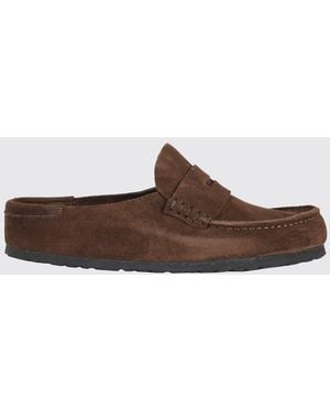Birkenstock Suede Naples Sabot - Brown
