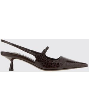 Jimmy Choo Didi Croc-Effect Leather Slingbacks With Low Heel - White