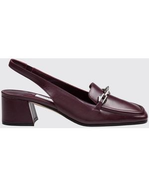Jimmy Choo Diamond Tilda Slingbacks Aus Glattleder Mit Horsebit-Detail Und Niedrigem Absatz - Braun