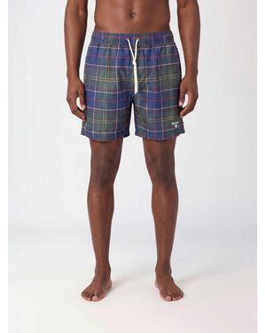 Barbour Tartan Polyester Boxer Swimsuit - Blue