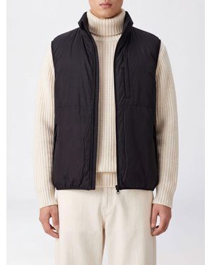 Aspesi Water-Repellent Padded Nylon Gilet With High Neck And Zip - Blue
