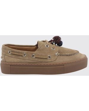 Date Caletta Suede Boat Shoes With Raised Apron Toe - Brown