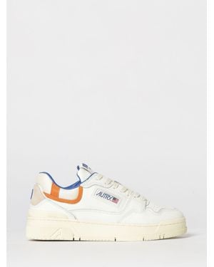 Autry Clc Low Leather And Mesh Trainers - White