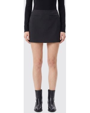 Courreges Courr&Egrave	Ges A-Line Crêpe Slim Fit Mini Skirt - Black