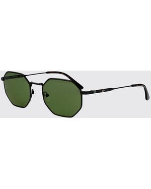 Lacoste Aviator-Sonnenbrille Aus Metall Von Mit Monogramm Und Verstellbaren Nasenpads - Grün