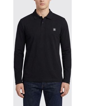 HUGO Stretch Cotton Polo Shirt - Blue