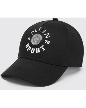 Philipp Plein Cotton Baseball Cap With Logo - Black