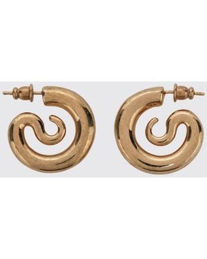 Panconesi Orecchini A Cerchio Serpent Bicolore Placcati 18Kt - Metallizzato