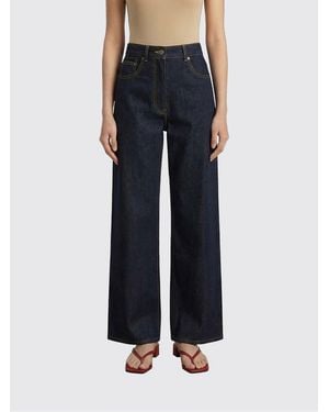 Thom Browne Cotton Denim Wide-Leg Jeans - Blue