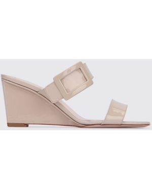 Roger Vivier Belle Vivier Patent Leather Mules - White