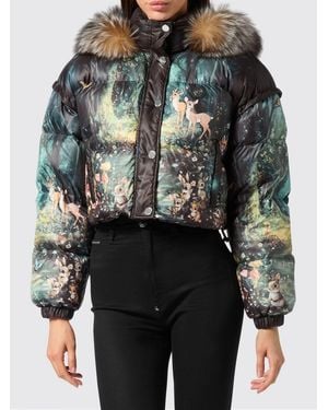 Philipp Plein Printed Nylon Fairy Down Jacket - Black