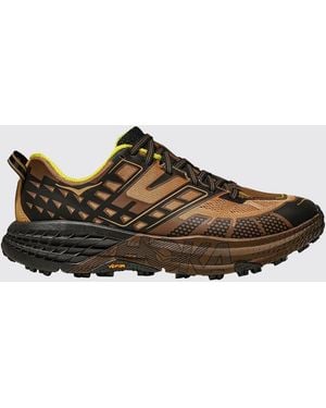 Hoka One One Speedgoat 2 Mesh And Rubber Trainers - Brown