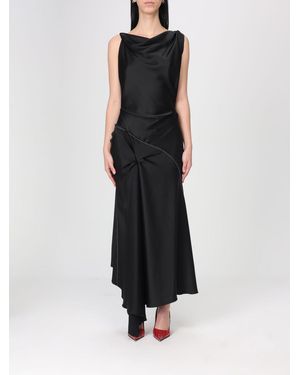 Victoria Beckham Asymmetric Crepe Dress - Black