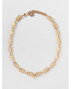 Versace Greca Brass Necklace - Natural