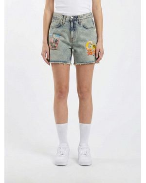 Barrow Shorts With Graphic Print - Blue
