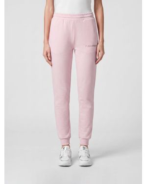 Philipp Plein Slim Fit Jersey Jogging Pants With Elasticated Waist - Pink