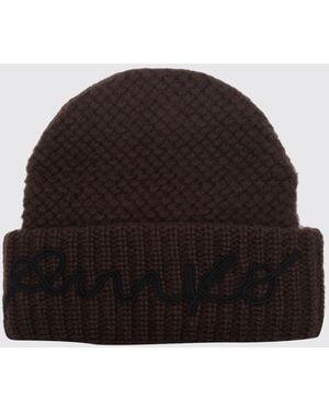Pinko Rippstrick-Beanie Mit Umschlag Und Gesticktem Logo - Schwarz