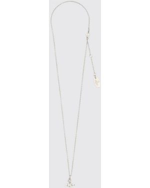 Vivienne Westwood Collier Ras-Du-Cou Avec Pendentif Orb, Perles Synthétiques Et Strass - Blanc