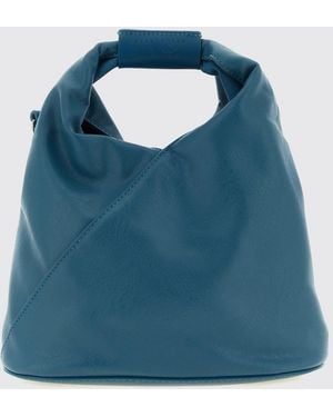MM6 by Maison Margiela Sac Seau Japanese En Cuir De Veau - Bleu