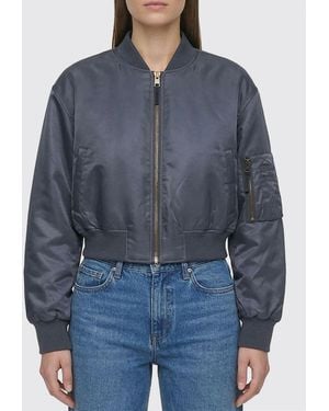 Anine Bing Nylon Bomber - Blue