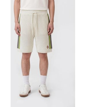 CASABLANCA Crochet Jogging Shorts - Natural