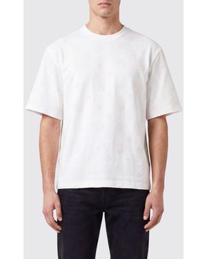 CASABLANCA Monogram Print Organic Cotton Crewneck T-Shirt - White