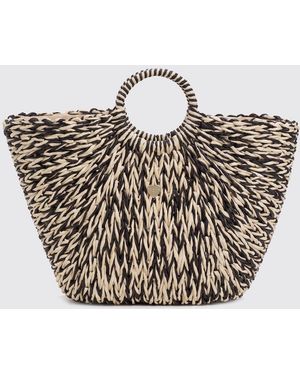 Twinset Bolso De Rafia Trenzada - Multicolor