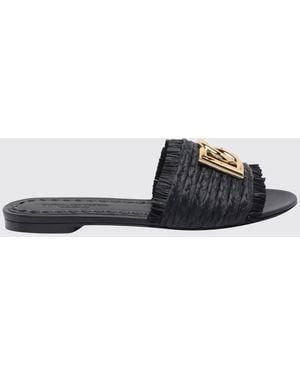 Dolce & Gabbana Dolce &Amp Gabbana Slippers Dg De Rafia - Blanco