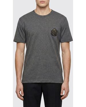 Dolce & Gabbana Dolce &Amp Gabbana Cotton Crest T-Shirt - Grey