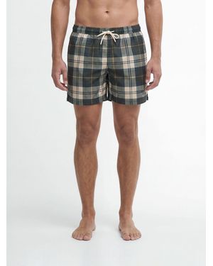 Barbour Tartan Polyester Boxer Swimsuit - Multicolour
