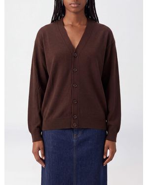 Lemaire Relaxed Fit Wool Blend V-Neck Cardigan With Buttons - Red