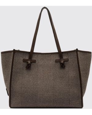 Gianni Chiarini Schultertasche Marcella Aus Wollmischung Mit Chevron-Muster - Grau