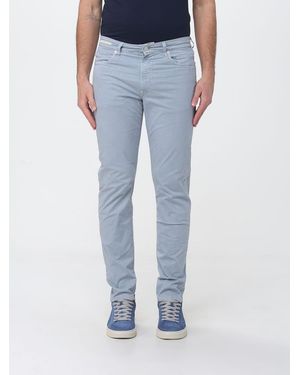 Siviglia Slim Fit Stretch Gabardine Trousers - Blue
