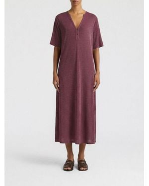 Momoní MomonÌ Robe Midi En Jersey Lurex - Violet
