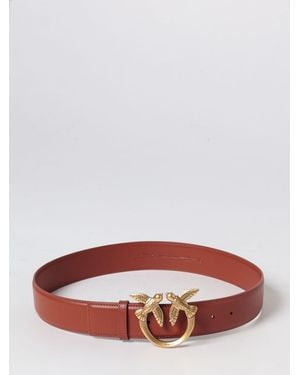 Pinko Love Berry Leather Belt - Red