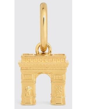 Celine Arc De Triomphe Brass Pendant - White