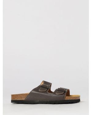 Woolrich Grained Leather Sandals - Brown