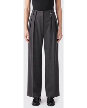 Patrizia Pepe High-Waisted Wide Leg Tailored Trousers With Darts - Black