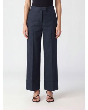 PT Torino Cotton And Linen Trousers - Blue