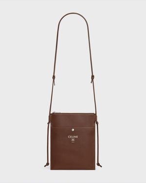 Celine Take Away Leather Bag - Natural