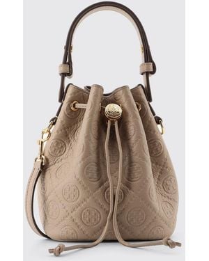 Tory Burch Borsa T Monogram - Neutro