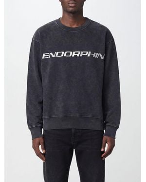 MSGM Sudadera Relaxed Fit De Cuello Redondo En Algodón Con Eslogan Para Hombre - Azul