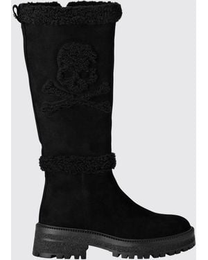 Philipp Plein Flat Ankle Boots - Black