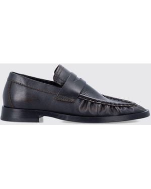 Miista Mocasines Penny De Piel De Vacuno Lisa Con Suela De Goma - Blanco