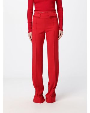 Elisabetta Franchi High-Waisted Skinny Stretch-Crêpe Trousers - Red
