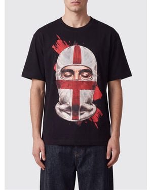 ih nom uh nit Graphic Print Cotton Crew Neck T-Shirt With Slogan - Black